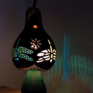 Lampe libellules verte